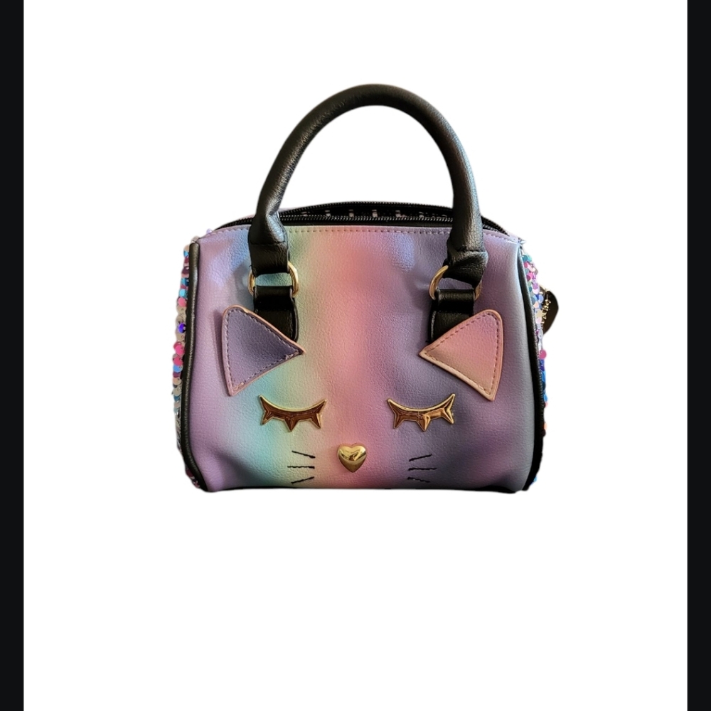 "LUV BETSEY" Multicolor Cat Design Kid's Bag!